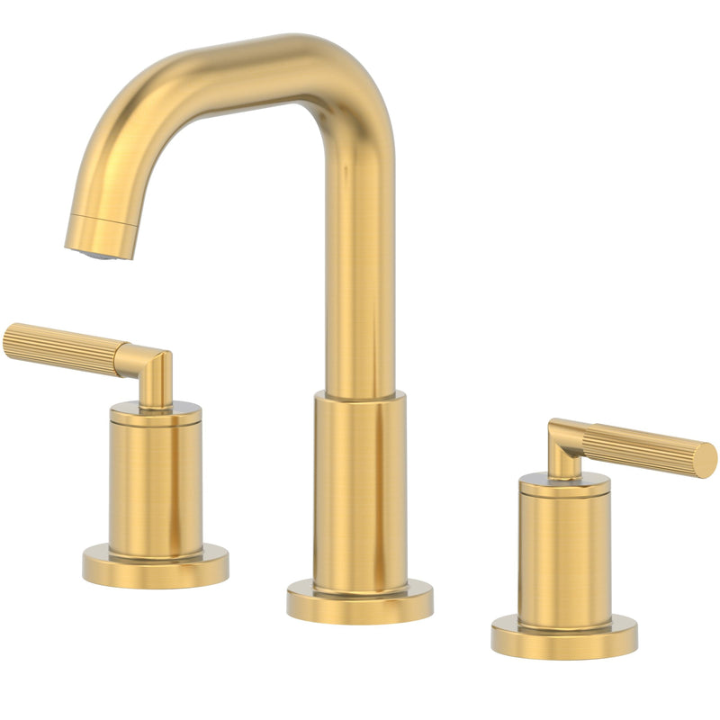 Dorian 2-Handle Widespread 8-in Centreset Lavatory/Bathroom Sink Faucet, Brushed Gold U0269