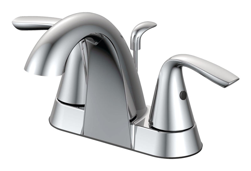 Gallant Double Handle 4-in Centreset Bathroom Sink Faucet with Pop-up Drain, Chrome C0275