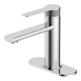 Sia 1-Handle Lavatory Faucet with Knurled Accents, Chrome