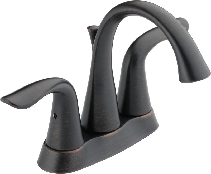 Faucet Lahara Double Handle Rigid Spout 4-in Centerset Bathroom Sink Faucet, WaterSense Certified, Venetian Bronze L8759