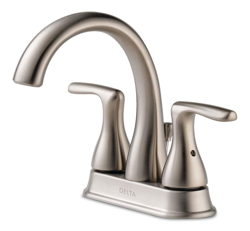 Principals 2-Handle Lavatory Sink Faucet, Centreset Installation, Brushed Nickel Q4663