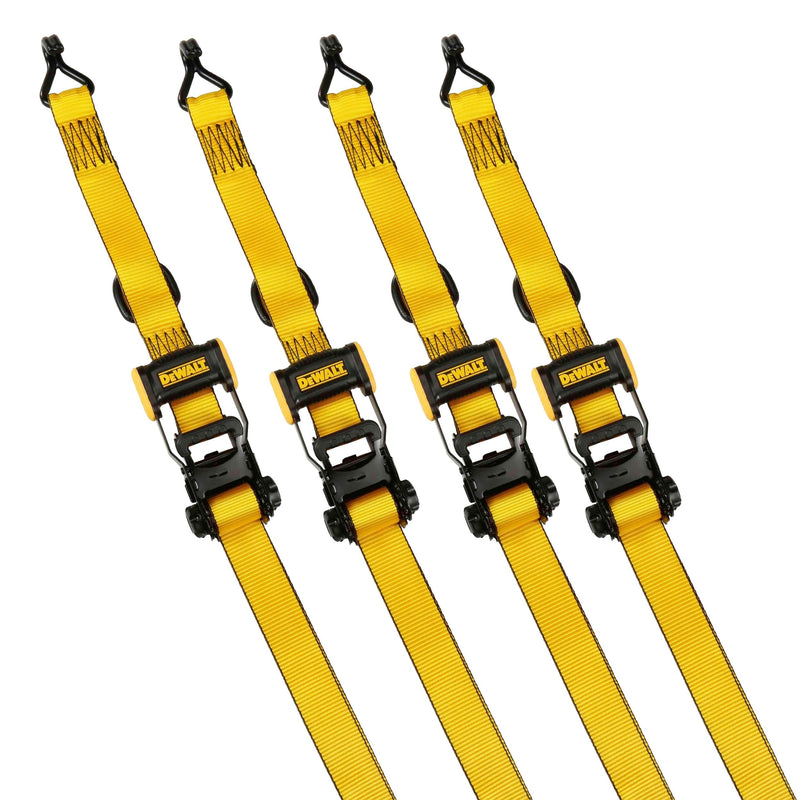 3,300-lb Ratchet Tie-Down Straps, Weatherproof, 1.5-in x 16-ft, 4-pk E7119