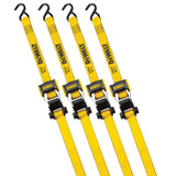DXBC18004 1,800-lb Ratchet Tie-Down Straps, 1.25-in x 12-ft, 4-pk