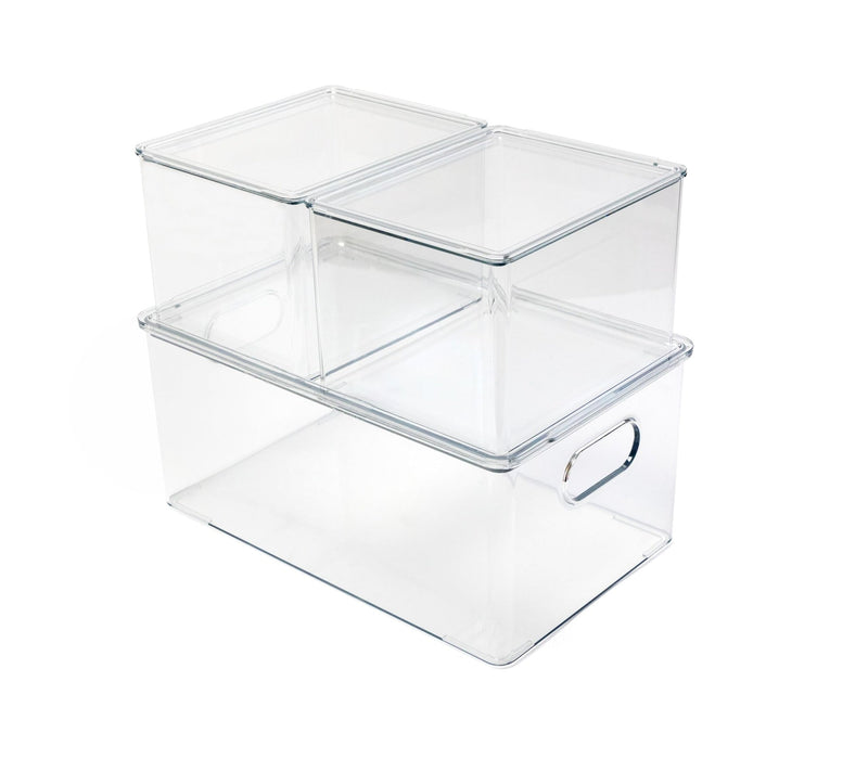 Clear Storage Bin Set, 3-pc O5823