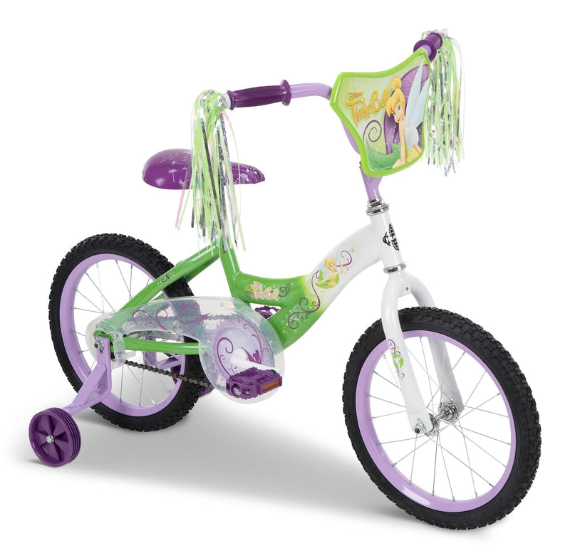 Tinkerbell Kids' Bike, 16-in Wheel, White/Green Y3412