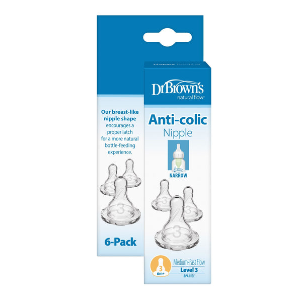 Natural Flow Level 3 Silicone Nipples, 6-pk B3607