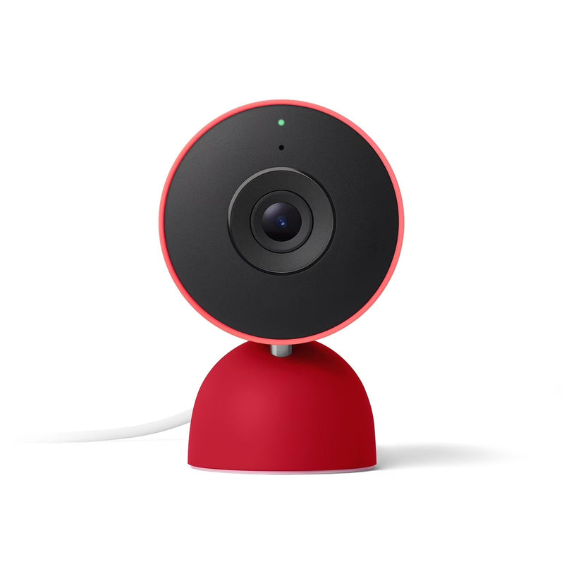 Google Nest Cam Indoor (Wired, 3rd Gen) - Indoor Security Camera with 2K Video - Works with Google Home - With Gemini - Berry V6403