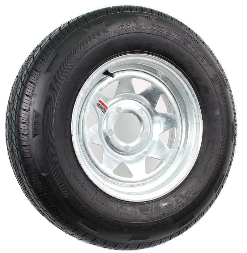 Radial Trailer Tire on Rim ST205/75R14 with 5 Lug Galvanized Spoke Wheel Z9724