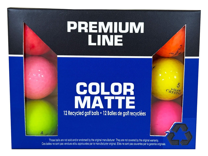 Recycled Golf Balls, Mixed/Matte Colours, 12-pk B5830