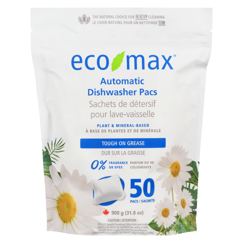 Plant & Mineral-Based Automatic Dishwasher Detergent Tabs, Fragrance-Free, 50-pk R8035