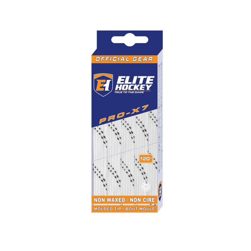Hockey Pro-X7 Skate Laces, Non-Waxed, White, Assorted Sizes M5568