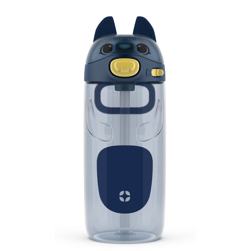 Ellies Kids' Reusable Copolyester Plastic Water Bottle, 16-oz, Assorted Colours, with Removable Straw S3102