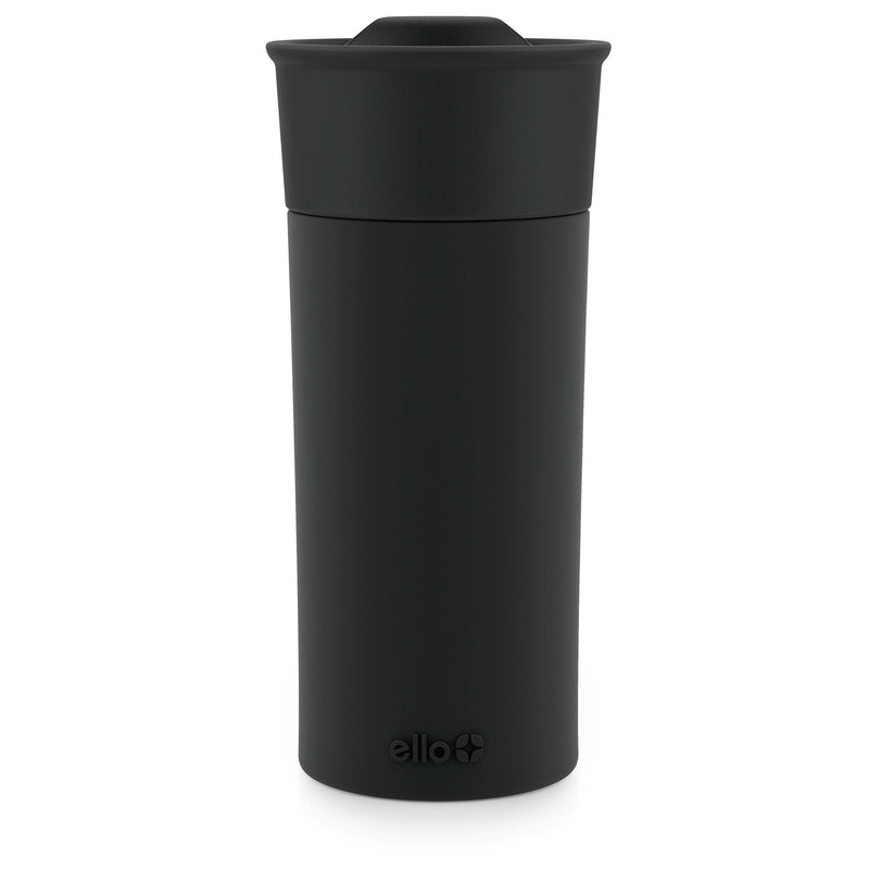 Ogden Ceramic Travel Mug, 16-oz, Black, with Silicone Insulated Sleeve I1166