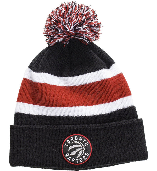 Fan Favorite Mass Breakaway Stretch Knit Cuffed Toque with Pom Pom, Blue/Red V4935