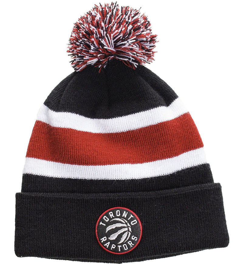 Fan Favorite Mass Breakaway Stretch Knit Cuffed Toque with Pom Pom, Blue/Red V4935