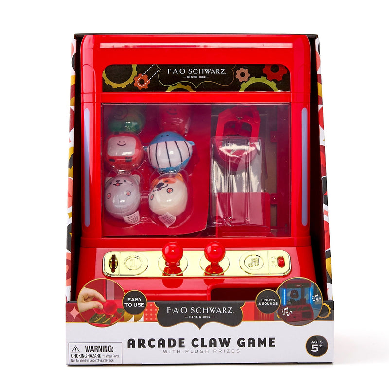 Arcade Claw Game with Plush Prizes, Red I7176