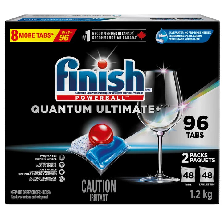 Quantum Ultimate+ Dishwasher Detergent, 96 Tablets Q4945