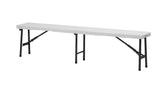 6-ft Portable Indoor/Outdoor Plastic & Metal Centre Folding Bench, White
