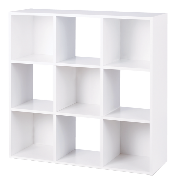 9-Cube Storage Organizer, Bookcase/Bookshelf, White N1100