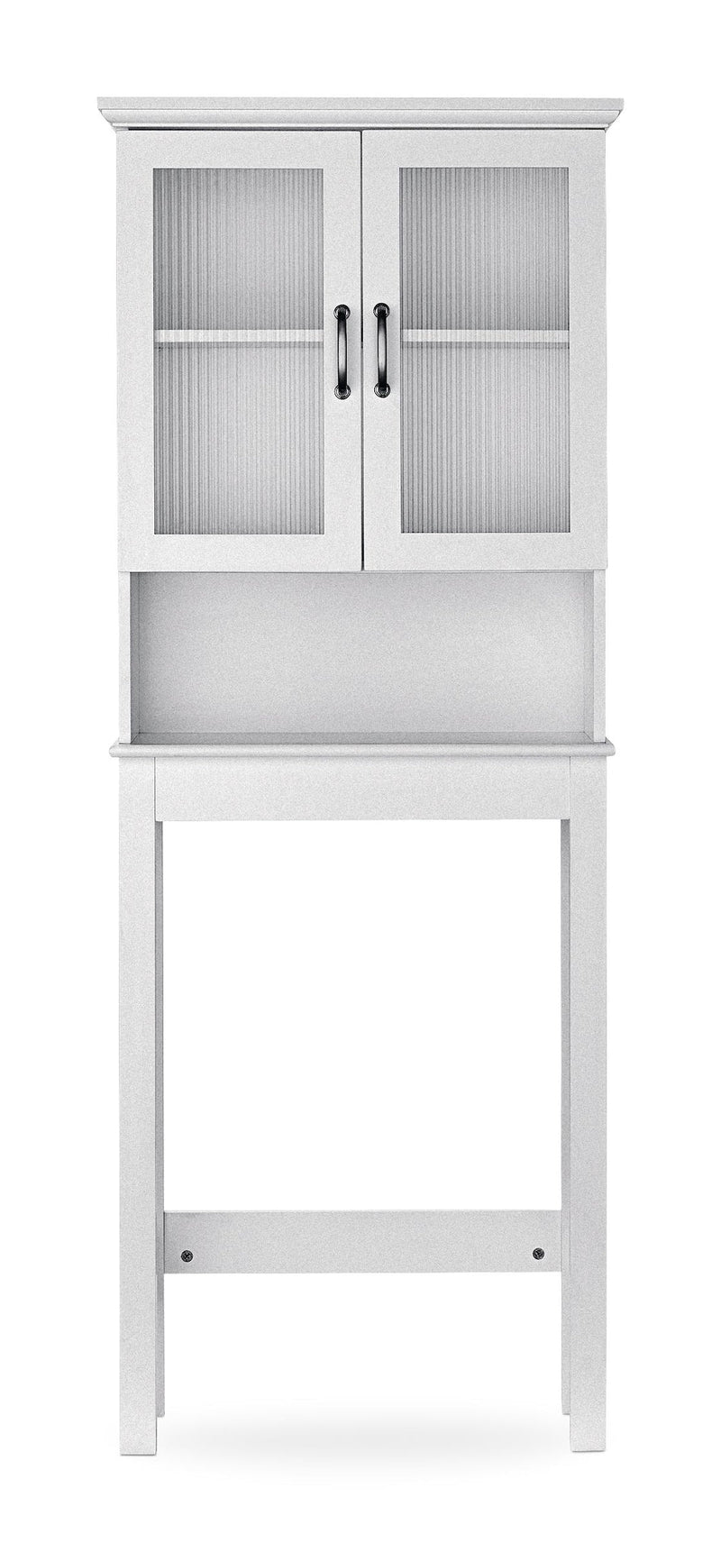 Beacon Hill 2-Door Over-The-Toilet Spacesaver Bathroom Storage Cabinet, White H1025