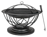 Savona Round Wood-Burning Outdoor Fire Bowl/Fire Pit, 29.5 x 20-in