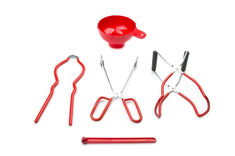 Run Canning Specialty Set, 5-pc, Plastic, Red P8650