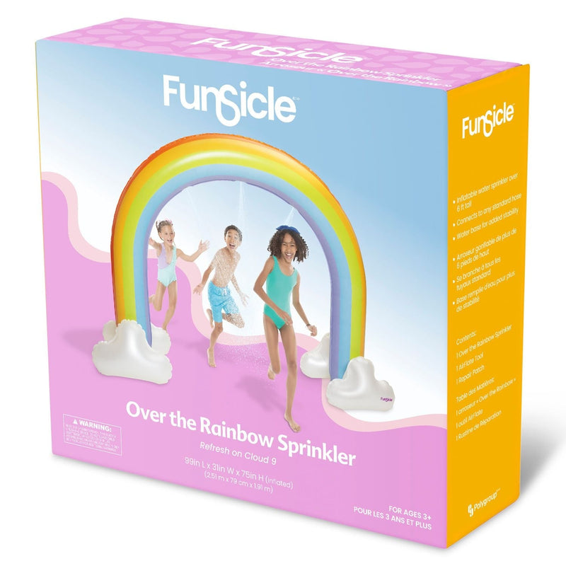 Over the Rainbow Giant Inflatable Outdoor Sprinkler with Built-In Water Sprayers P2188