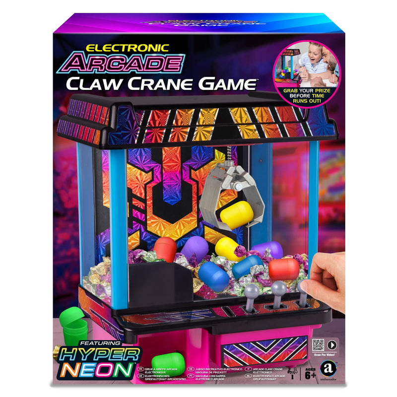 GAME Hyper Neon Series Electronic Arcade Claw Crane for Ages 6+ Y1729