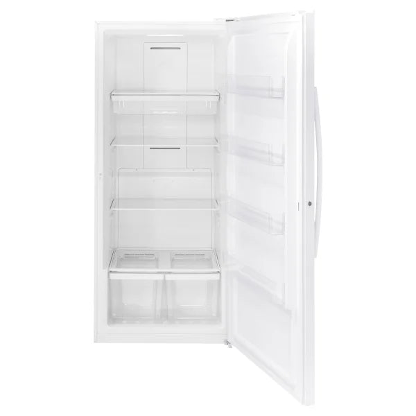 GE 21.3 cu. ft. White Upright Freezer with Exterior Adjustable Temperature Control D4169