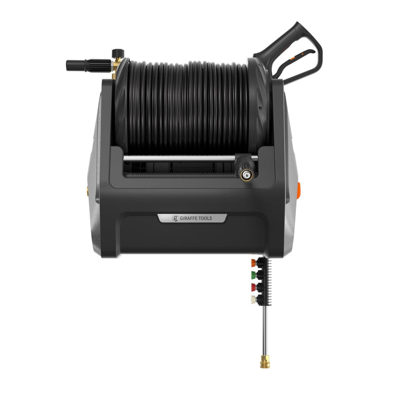 Grandfalls G30 Wall Mounted 2100 PSI 2.2 GPM Brushless Retractable Electric Pressure Washer with 100-ft Hard Hose J0836