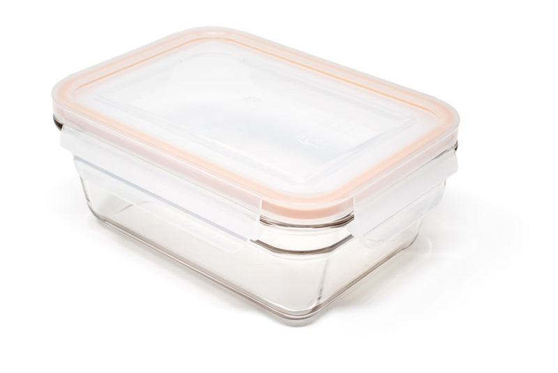 Rectangular Glass Food Storage Container with Leakproof Lid, 970-mL O8241