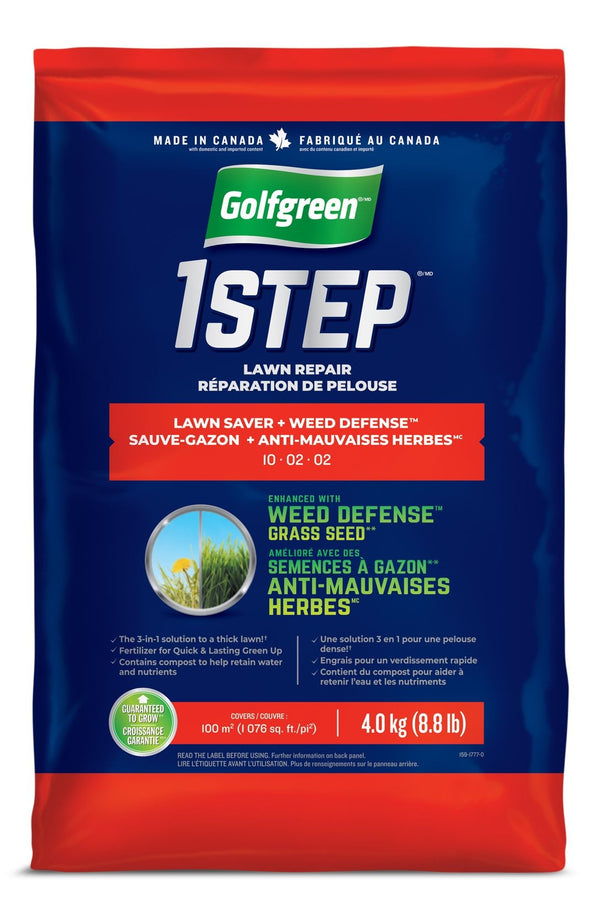 1-Step Lawn Saver + Weed Defense 10-02-02 Grass Seed, 4-kg T3018