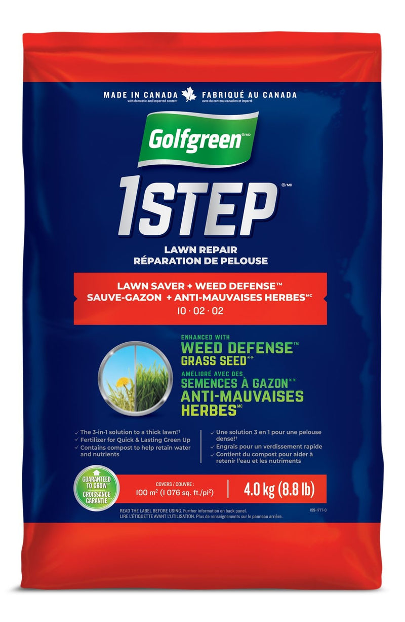 1-Step Lawn Saver + Weed Defense 10-02-02 Grass Seed, 4-kg T3018