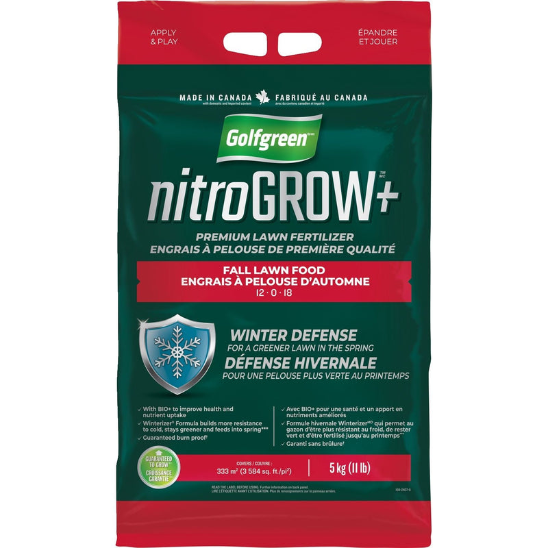 Nitrogrow+ Fall Lawn Food, 12-0-18, 5-kg Y7619