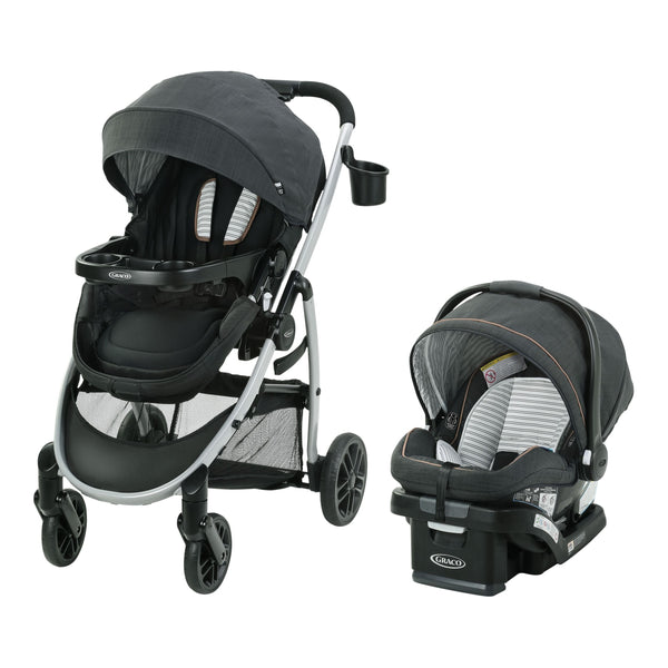 Modes Pramette Travel System with SnugRide SnugLock 35 Lite DLX Infant Car Seat, Black D8505