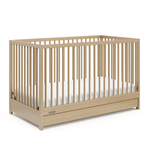 Teddi 4-in-1 Convertible Crib with Drawer, Driftwood C5144