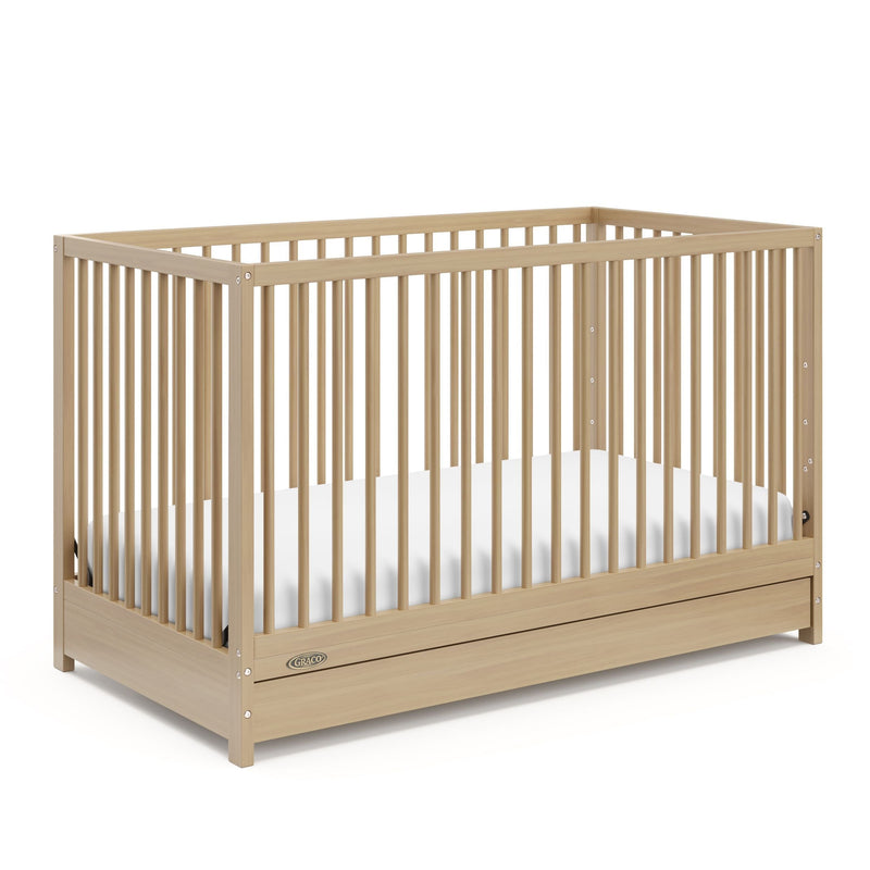 Teddi 4-in-1 Convertible Crib with Drawer, Driftwood C5144
