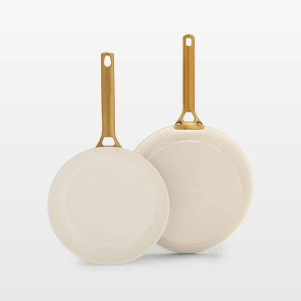 Luxe 2pc Ceramic Frypan set - cream J1405