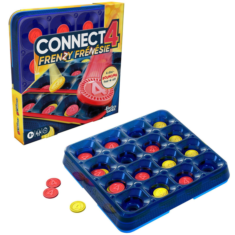 Connect 4 Frenzy Strategy Board Game, Bilingual S0683