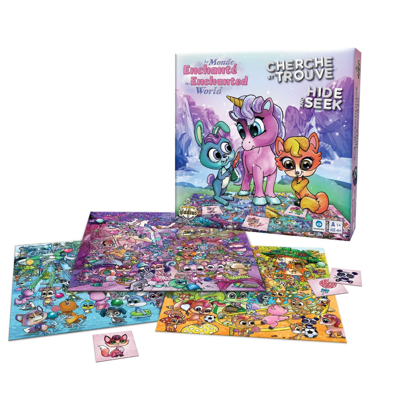 Hide and Seek The Enchanted World Family Board Game, Bilingual, Ages 4+ T9567