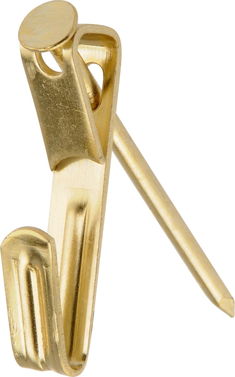 Conventional Picture Hanger, For DrywAll and Paster WAll, 50-lb Capacity, Brass Plated X5953