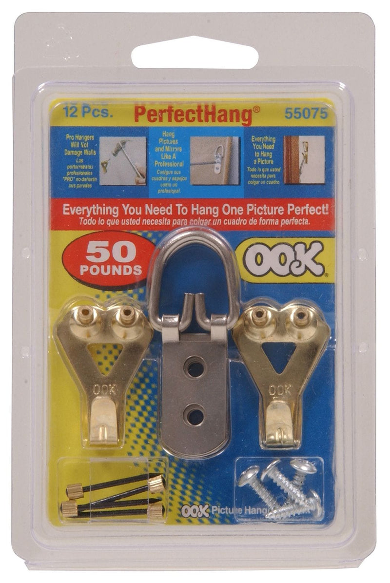 Perfect Hanging Kit, For Plaster and DrywAll, 50-lb Capacity, 12-pk P5971