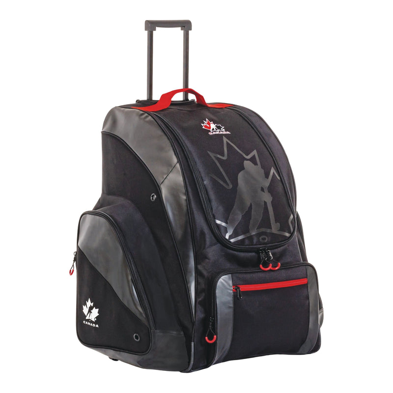 Backpack Hockey Bag, Wheeled, Youth/Junior, Black, 26-in Z7191