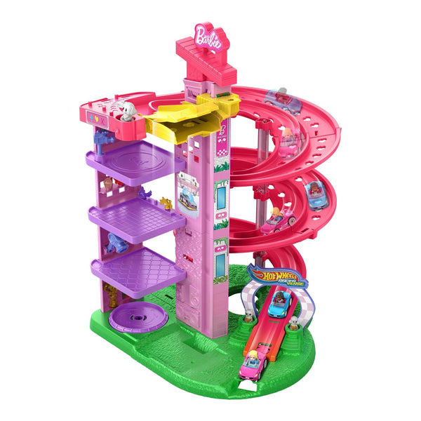 Racerverse Toy Vehicle Track Set with 2 1:64 Die-Cast Vehicles and Figures U6705