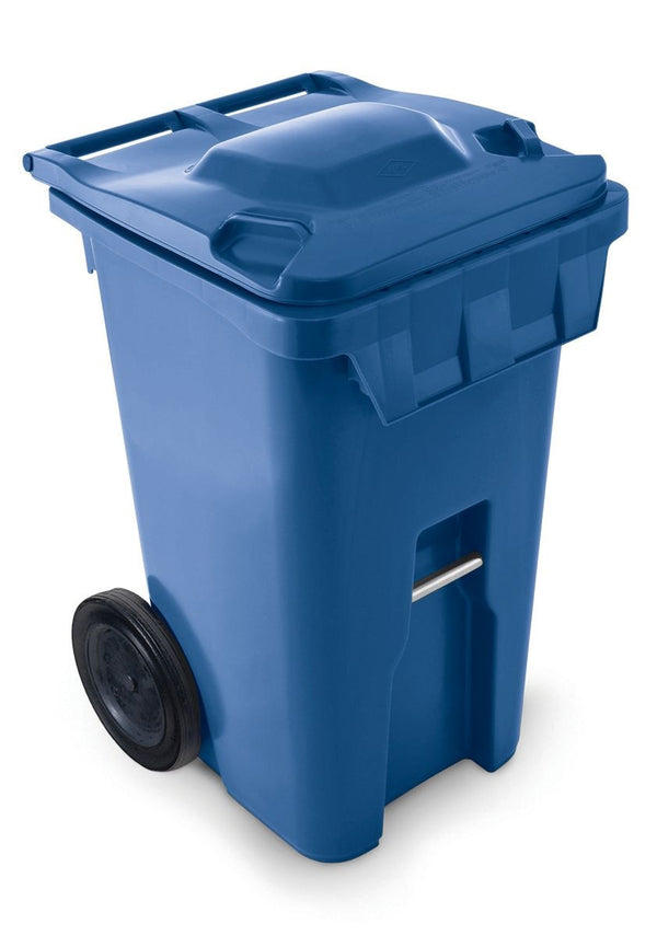 Mastercart Plastic Rectangular 8-in Wheeled Compost Bin/Recycling Bin/Garbage Can, Assorted Colours, 240-L R6559