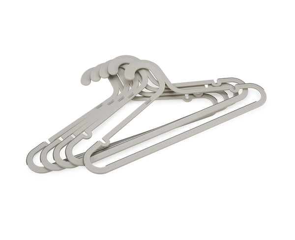 Orderly Anti-Tangle Anti-Slip Garment Hangers, Ecru, 5-pk E8840