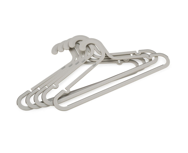 Orderly Anti-Tangle Anti-Slip Garment Hangers, Ecru, 5-pk E8840