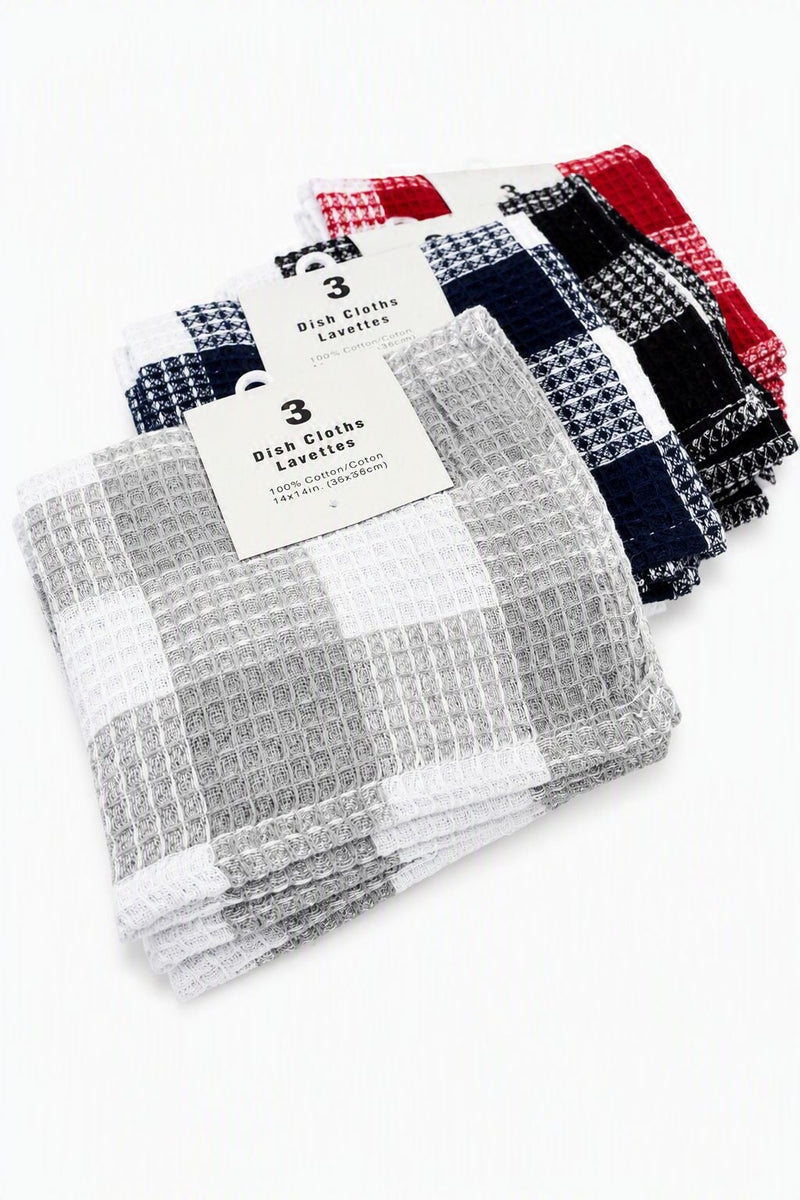 Jumbo Dishcloths, 3-pk, Assorted Colours K2294