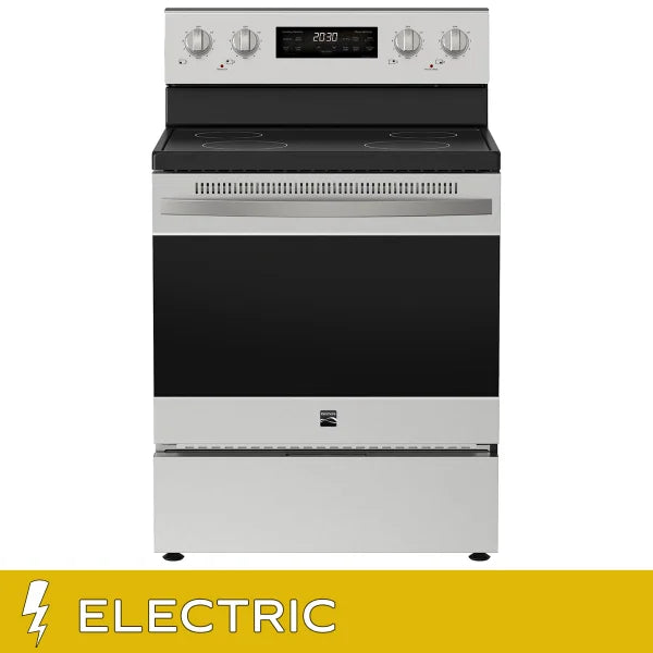 30 in. 5 cu ft. Stainless Steel Electric 4 Burner True Convection Range with Air Fry W6298