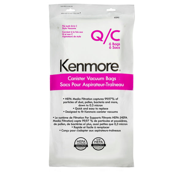 Genuine HEPA Canister Vacuum Cleaner Bags, 6-pk X2340